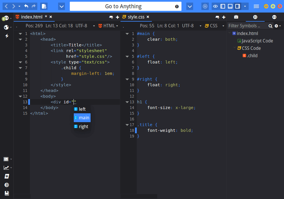 CSS Code Intel with Komodo LESS SCSS Screenshot 2 CSS Code Intel with Komodo LESS SCSS Screenshot 2