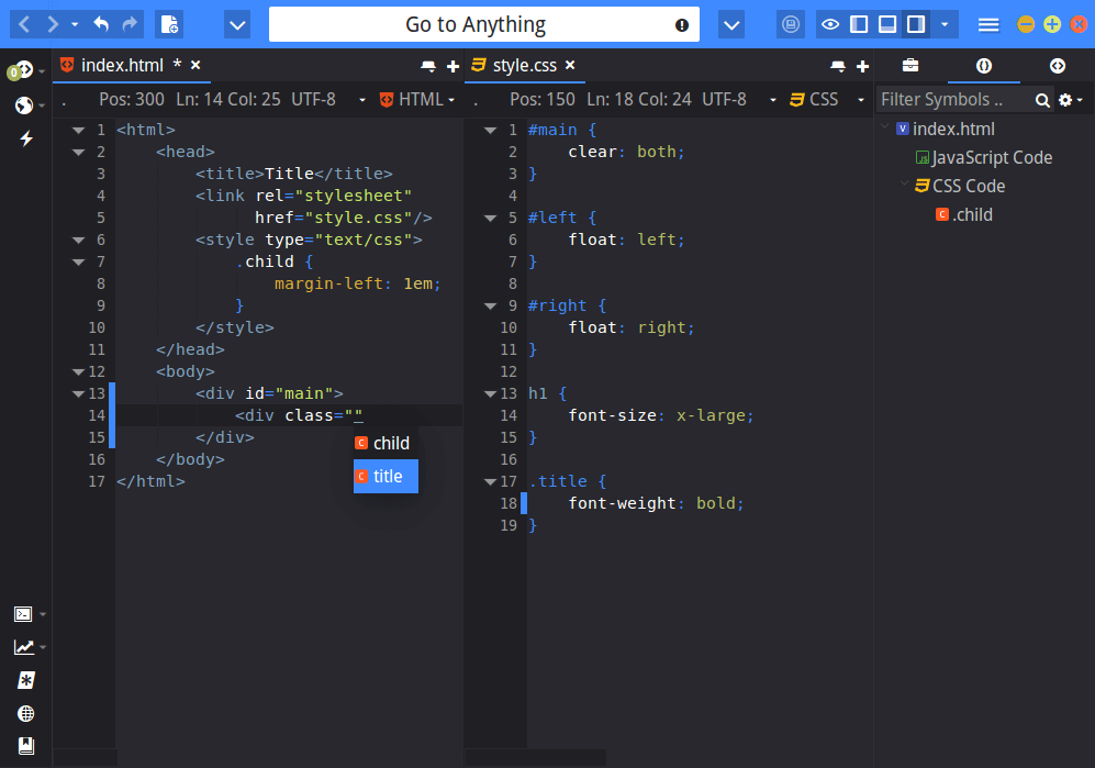 CSS Code Intel with Komodo LESS SCSS Screenshot 3 CSS Code Intel with Komodo LESS SCSS Screenshot 3