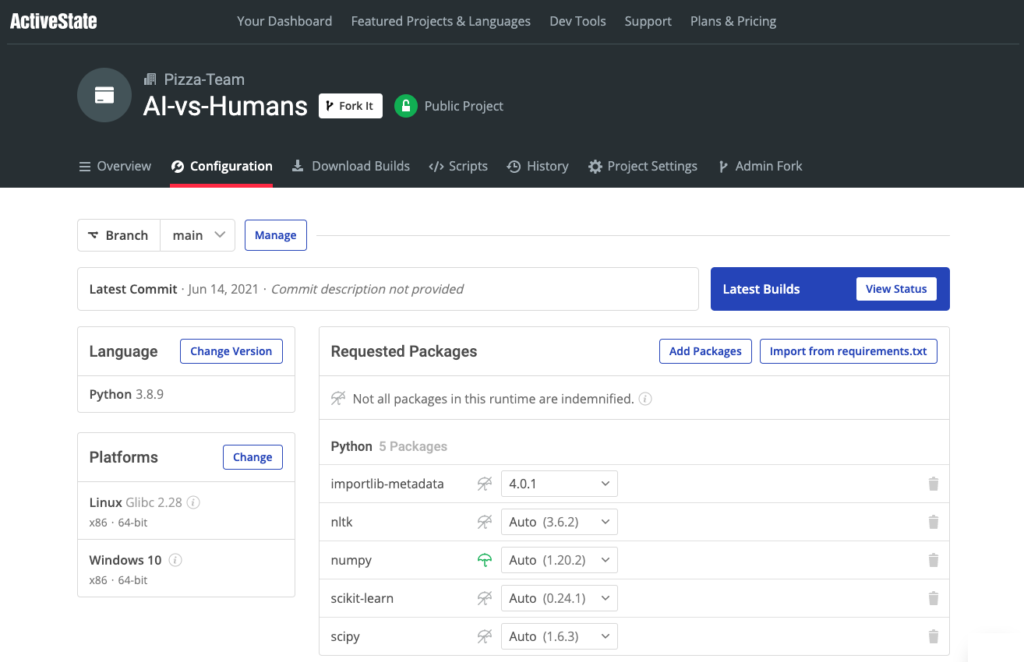 AI vs Humans Runtime
