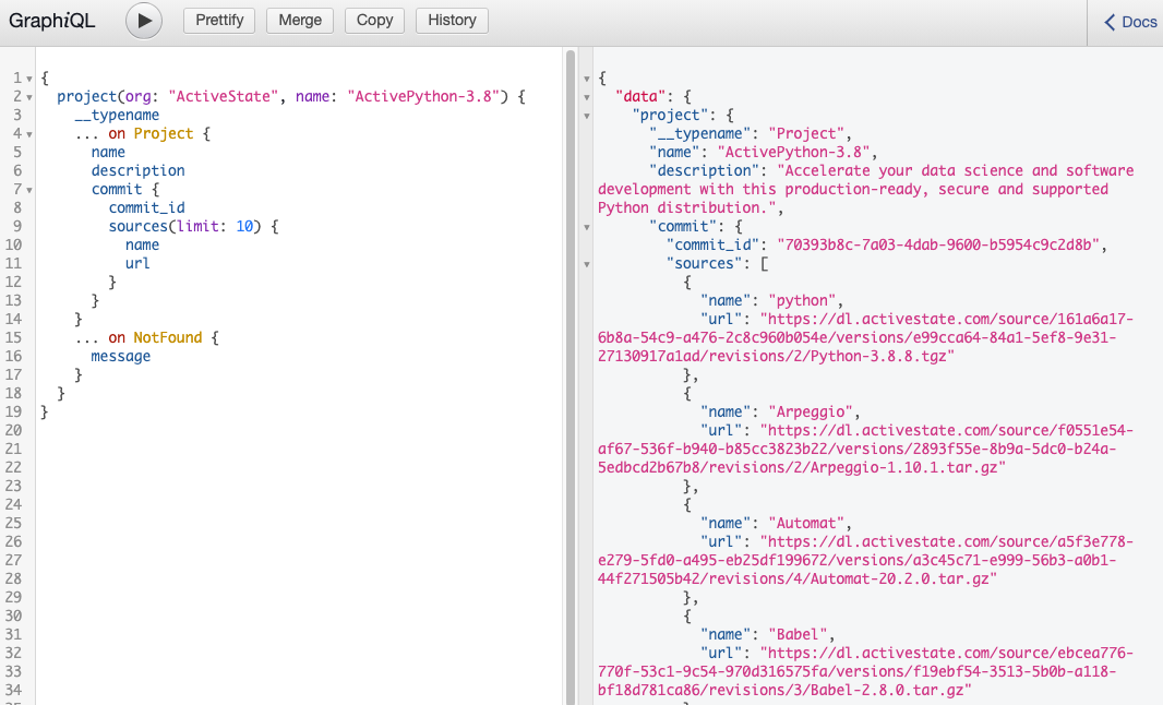 Build Graph API source code