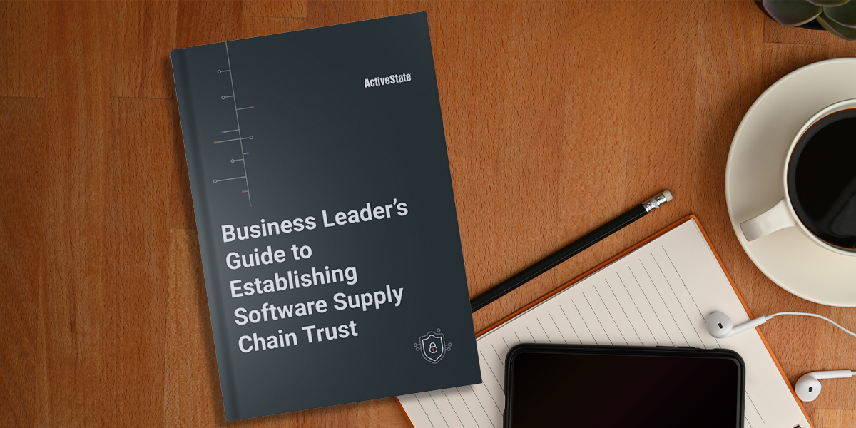 cover-software supply chain whitepaper Establishing Software Supply Chain Trust - Business Leader's Guide