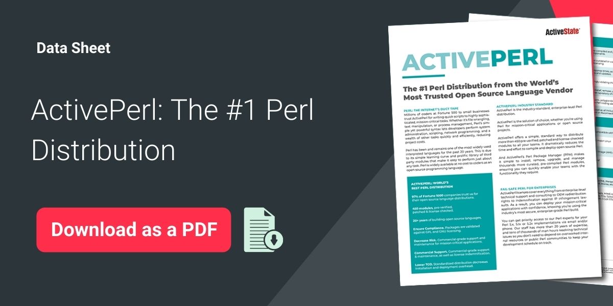 ActivePerl Datasheet Graphic