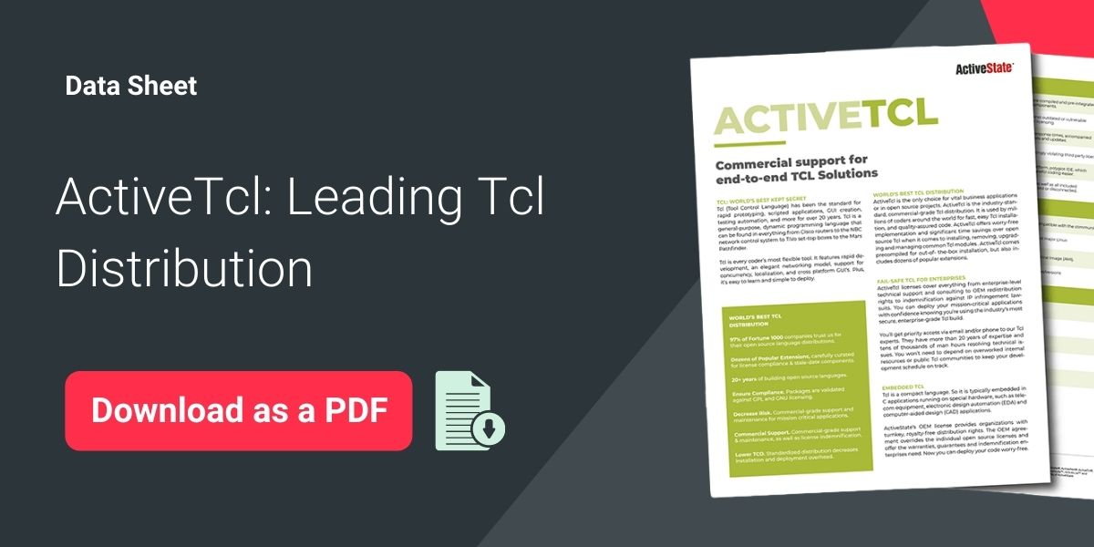 ActiveTcl Datasheet Graphic