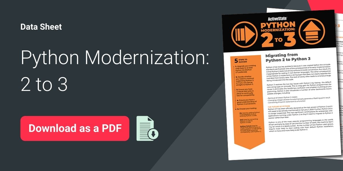 Python Modernization 2 to 3 Datasheet Download Update