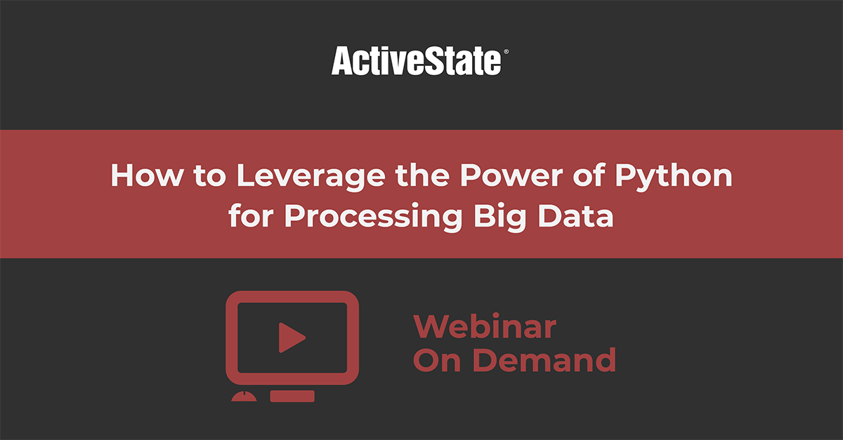 leverage power python procesing big data webinar