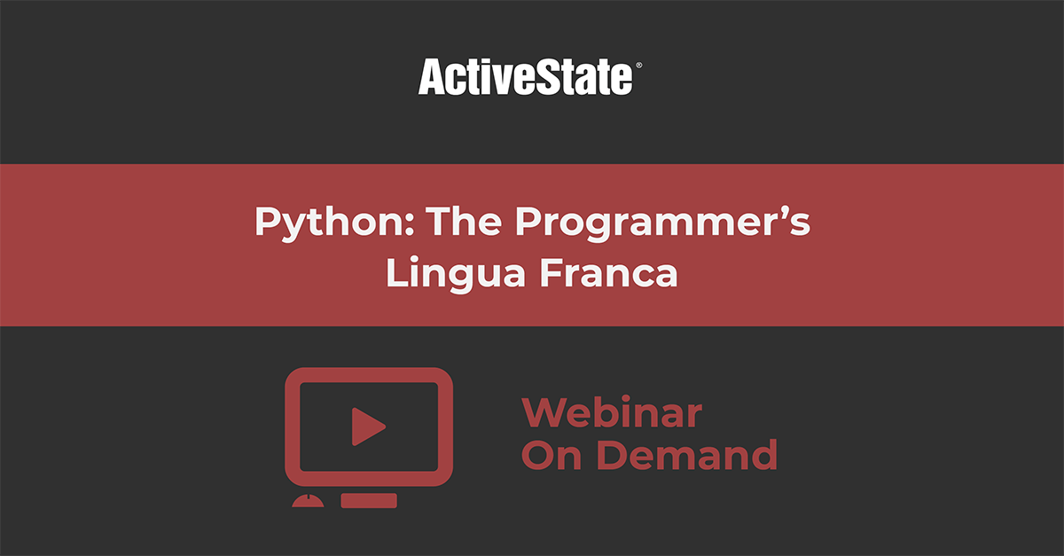 python programmers lingua franca webinar