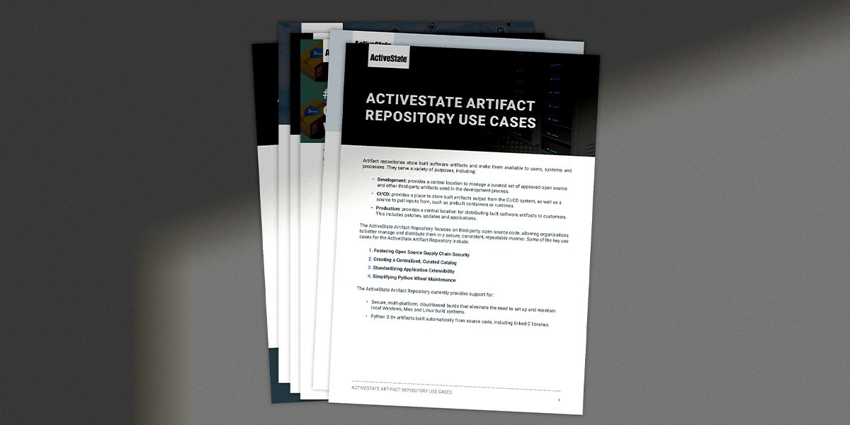 ActiveState Artifact Repository Use Cases