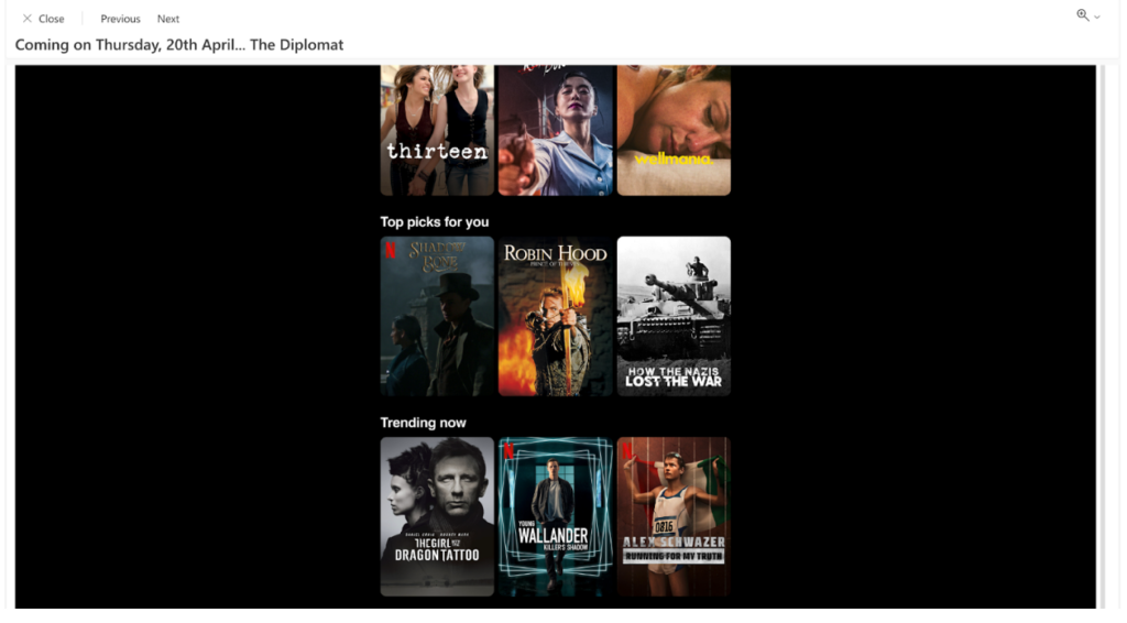 Netflix promo